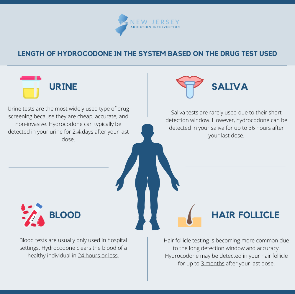 length of hydrocodone in the system